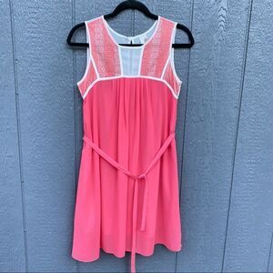 Anthropologie Birdcage Tag Coral Slip Dress S